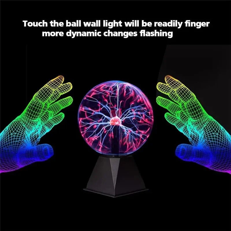 Magic Plasma Ball Lamp Touch Glass LED Night Light Atmosphere Lights Christmas Party Bedroom Decor Kids Birthday Gift Toy - Astro Hustler