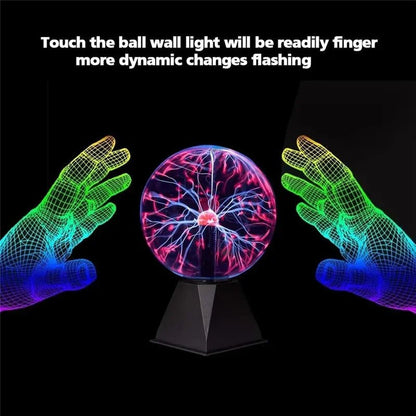 Magic Plasma Ball Lamp Touch Glass LED Night Light Atmosphere Lights Christmas Party Bedroom Decor Kids Birthday Gift Toy - Astro Hustler