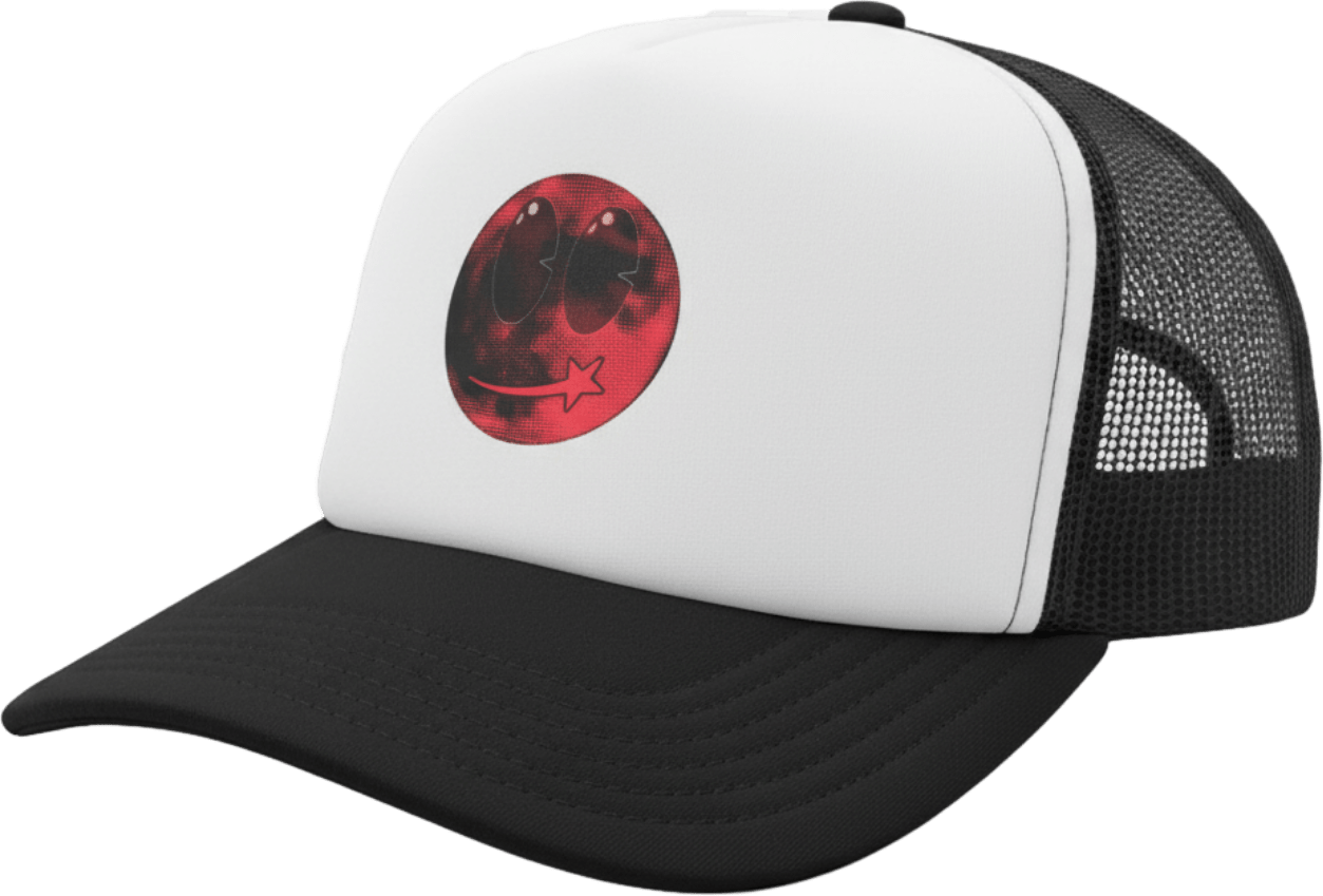 Trucker hat red moon - Astro Hustler